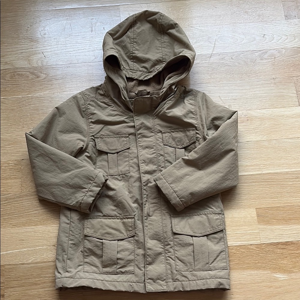 Kids Tan Hooded Jacket